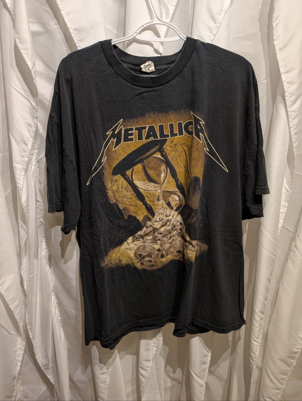 15 Vintage Metallica Hourglass Skull Band Shirt 2XL Black Alstyle